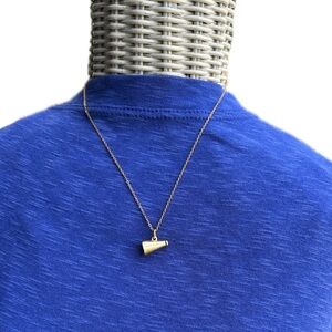 Gold Cheerleader Pendant Necklace